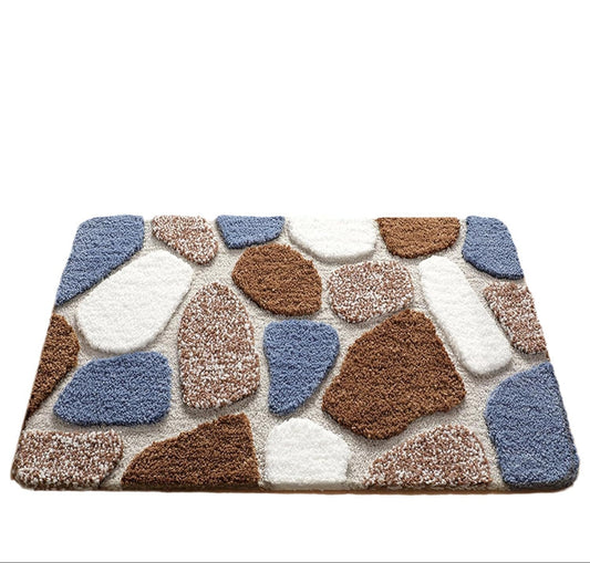 Badematte mit Steinmuster