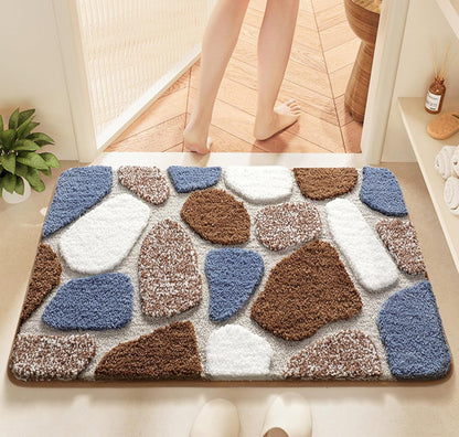Badematte mit Steinmuster